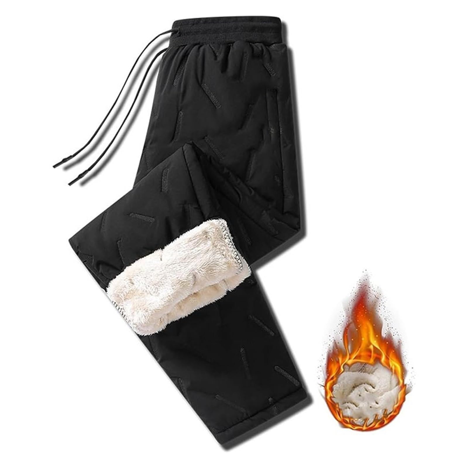 SIYAN Pantaloni da Jogging in Pile da Uomo, Pantaloni da Jogging Termici da Uomo, Pantaloni da Jogging Caldi Invernali Casual, Pantaloni in Peluche, Pantaloni