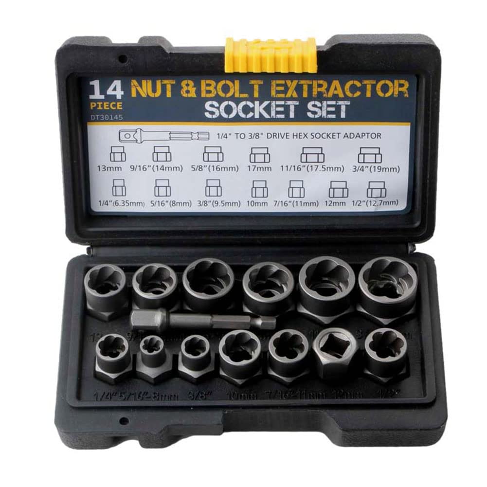 Set di chiavi a bussola E-Torx, 14 pezzi, kit di coppia a stella esterna, attacco da 1/4, 3/8, 1/2", per moto, auto, manutenzione veicoli