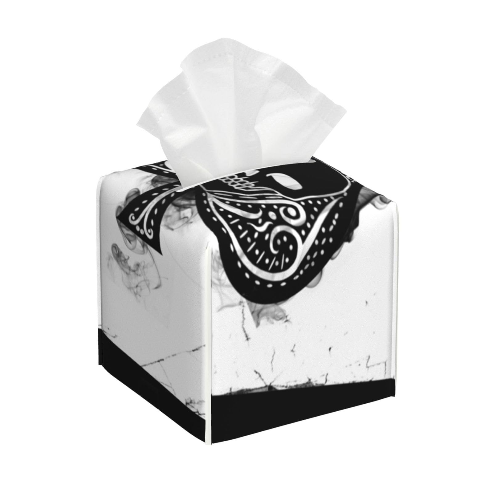 Aces Spades Playing Poker Card Square Tissue Box Cover with Modern and Stylish Bottom Tissue Box Storage Space