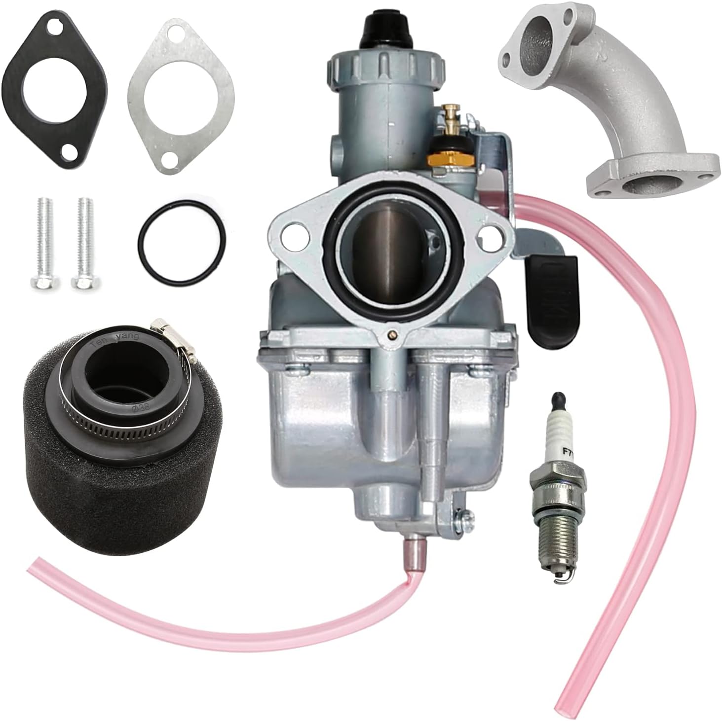 Hoypeyfiy 26mm Carb VM22 Carburettor Carb Kit for Intake Pipe Pit Dirt Bike 110cc 125cc 140cc Replacement for Lifan YX Replacement for Zongshen Pit Dirt Bike XR50 CRF70 KLX BBR Atomic DHZ SSR VM22