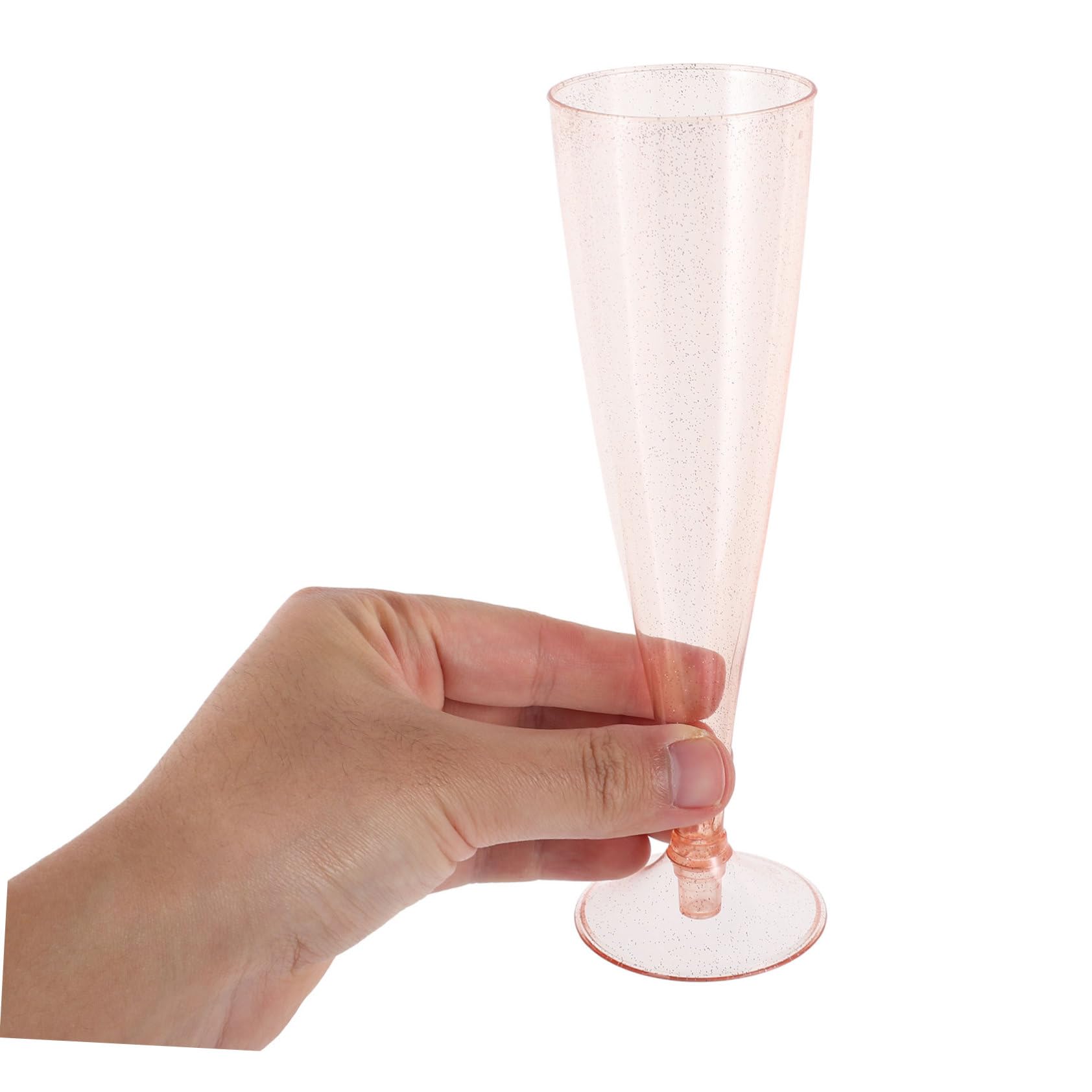 Cabilock 10pcs Disposable Plastic Flutes Glitter Goblets for Cocktails Wine and Beverages Elegant Party Cups for Weddings Festivals and Events