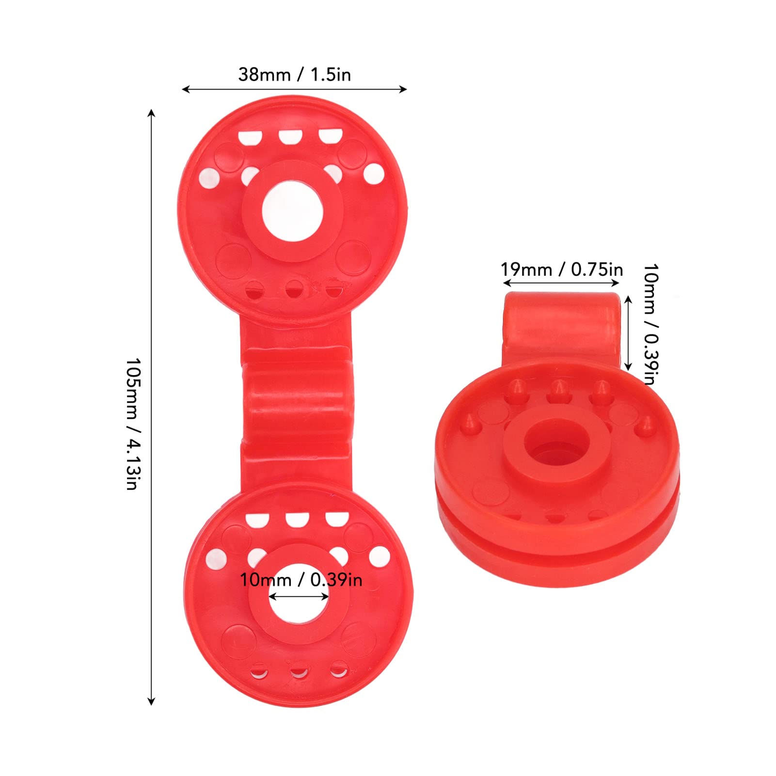 NDNCZDHC 100PCS Shade Cloth Clips, Round ABS Sun Shade Clip, Tarp Clips Heavy Duty Lock Grip for Sun Shade Net, Gardening Shade Cloth, Netting Windproof (Red)