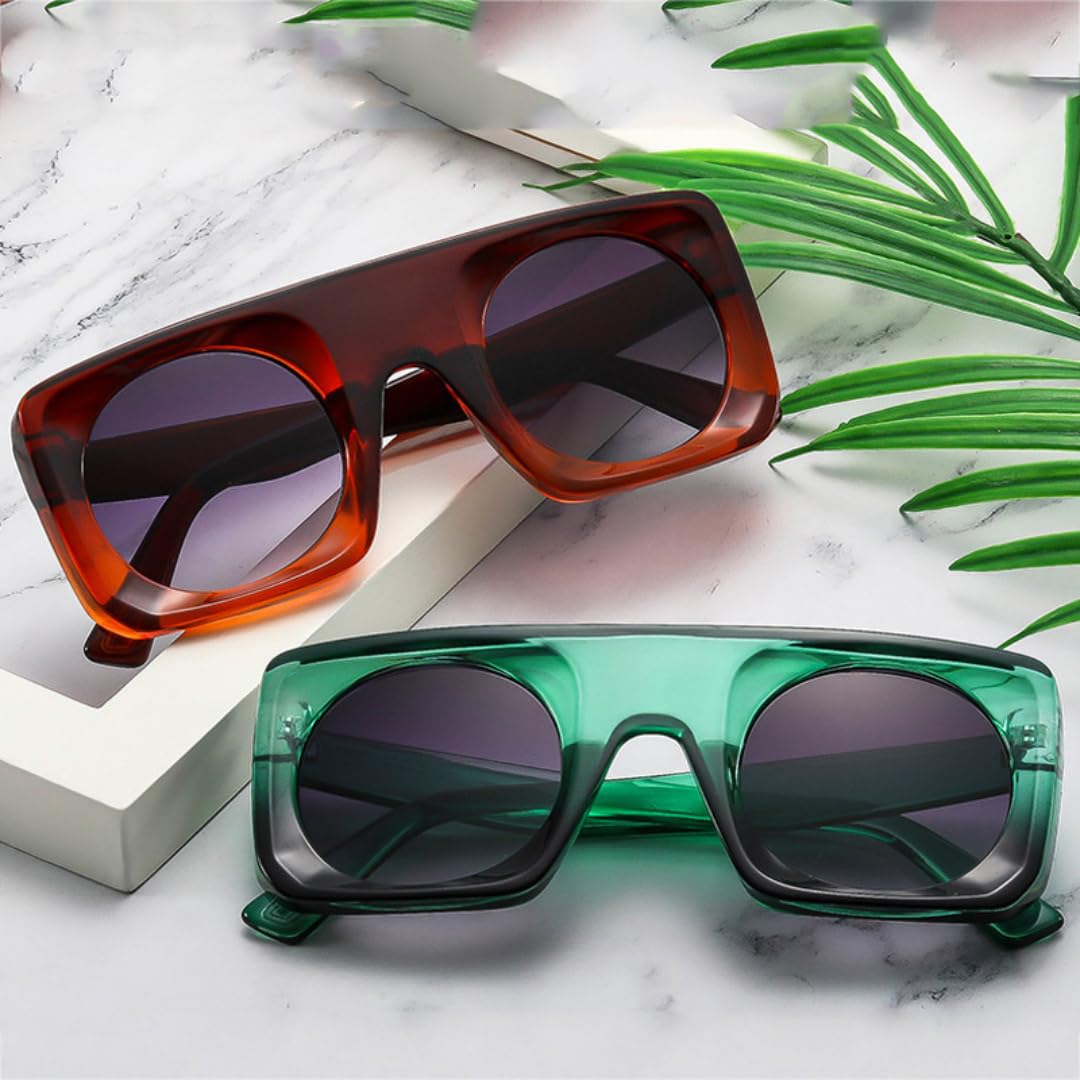 Occhiali da sole poligonali alla moda da donna, design occhio di gatto, montatura in metallo, protezione UV 400, da uomo