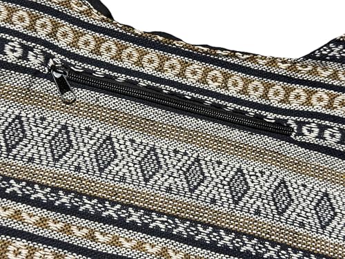 Image of Small Aztec Messenger Bag - Handmade Woven Hippie Hobo Shoulder Handbag - Ikat Tribal Sling Purse for Women