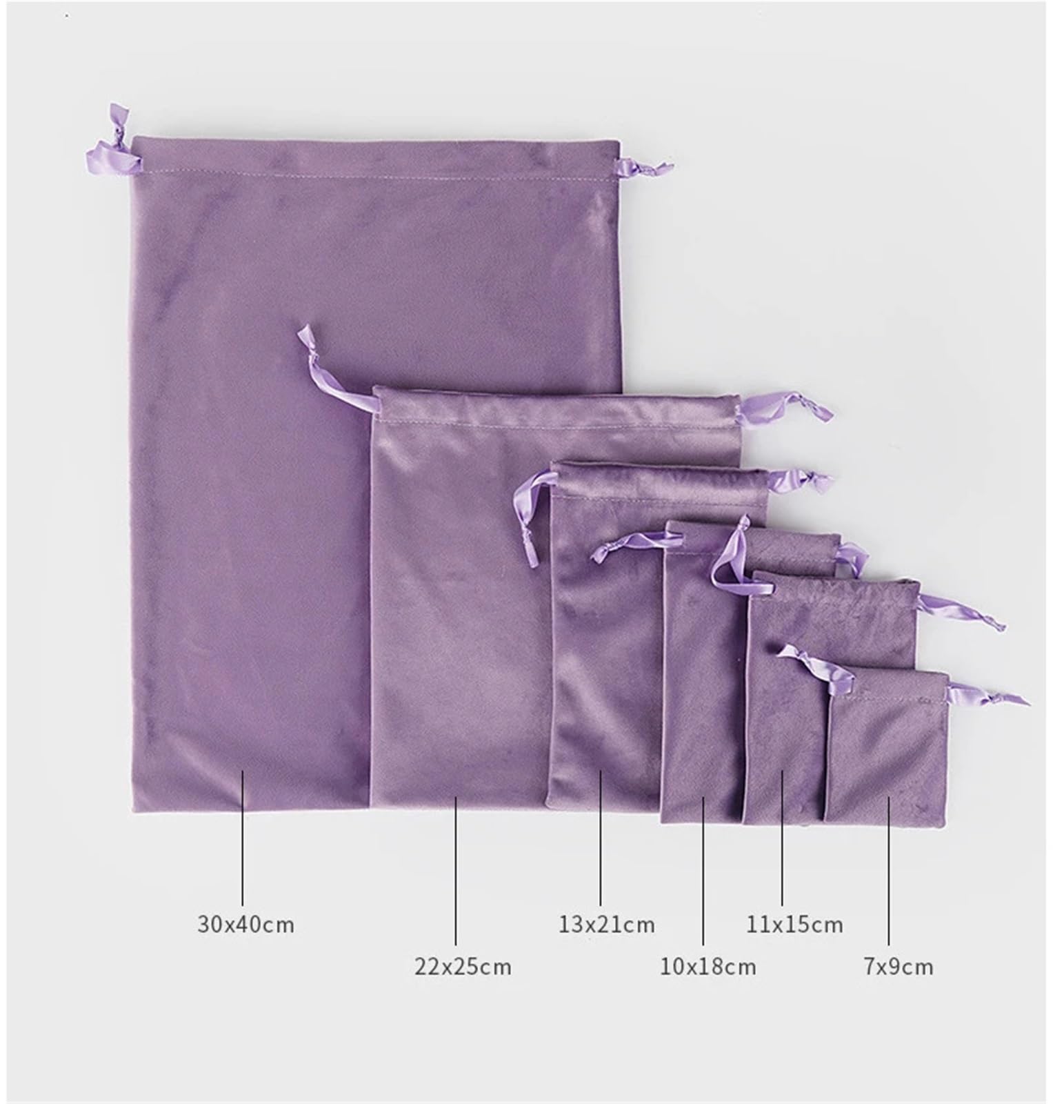 20PCS Samt Lagerung Kordelzug Taschen Weiche Berühren Make-Up Tasche Schmuck Hochzeit Geschenk Paket FüR Schmuck(Gray,13x21cm)