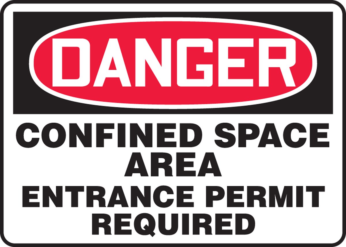 Panneau signalisation d'espace confiné Accuform MCSP109VS vinyle adhésif - 2