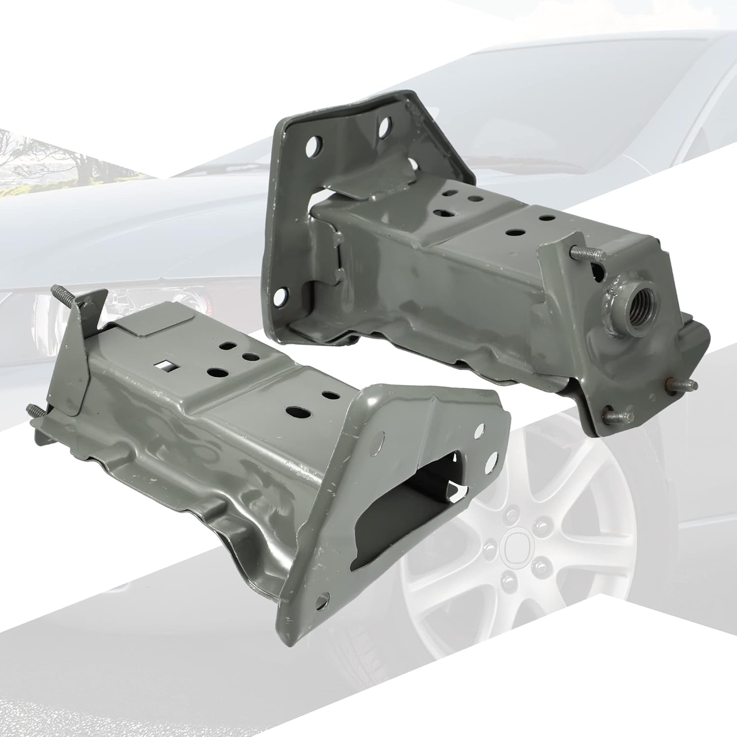 X AUTOHAUX 1 Pair Front Left and Right Side Bumper Bracket for Sentra FE+S 2013-2016 for Sentra FE+SV 2013-2014 for Sentra (submodel: S, SL, SR, SV) 2013-2019 622101AA0B 622111AA0B