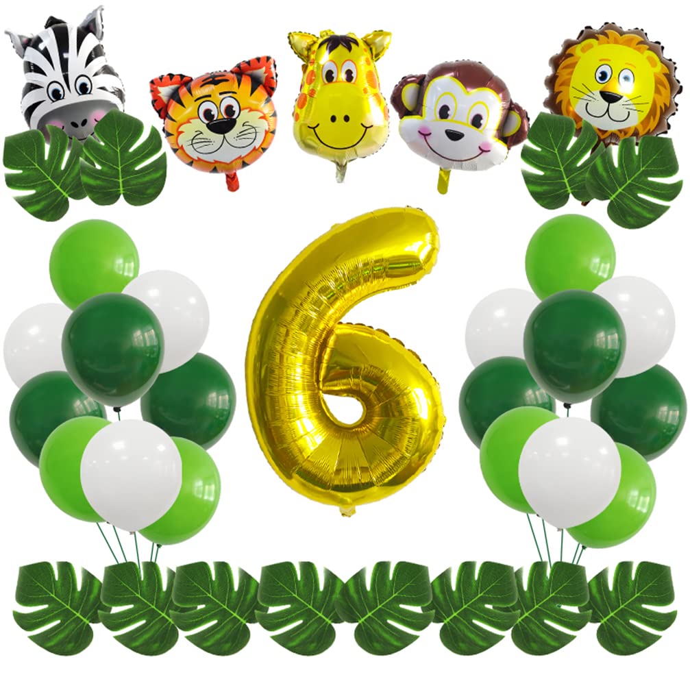 6 Bärenkopf-Folienballons – Perfekt Für Dschungel-, Zoo- Oder Safari-Partys
