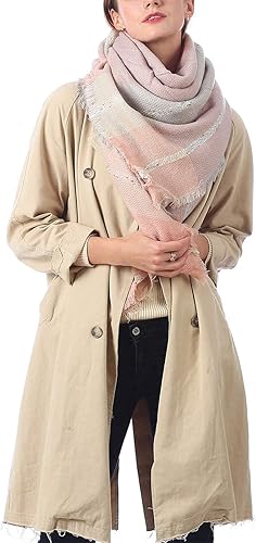 Miniatura 9 de Zando Manta gruesa de invierno a cuadros bufanda gruesa de tartán abrigo grueso chal de gran tamaño bufandas de capa