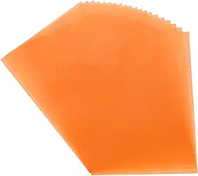 Generic Papel aveludado colorido, 20 folhas laranja transparentes, papel aveludado imprimível, 21 x 15 cm, folhas de velino translúcidas para impressão de convites de casamento, impressora a laser a