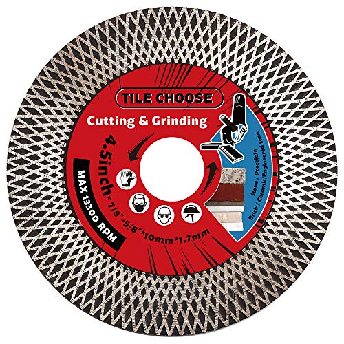 Diapro Hoja de sierra de diamante de 11,4 cm para cortar y moler baldosas de porcelana, granito, mármol (11,4 cm, 1)