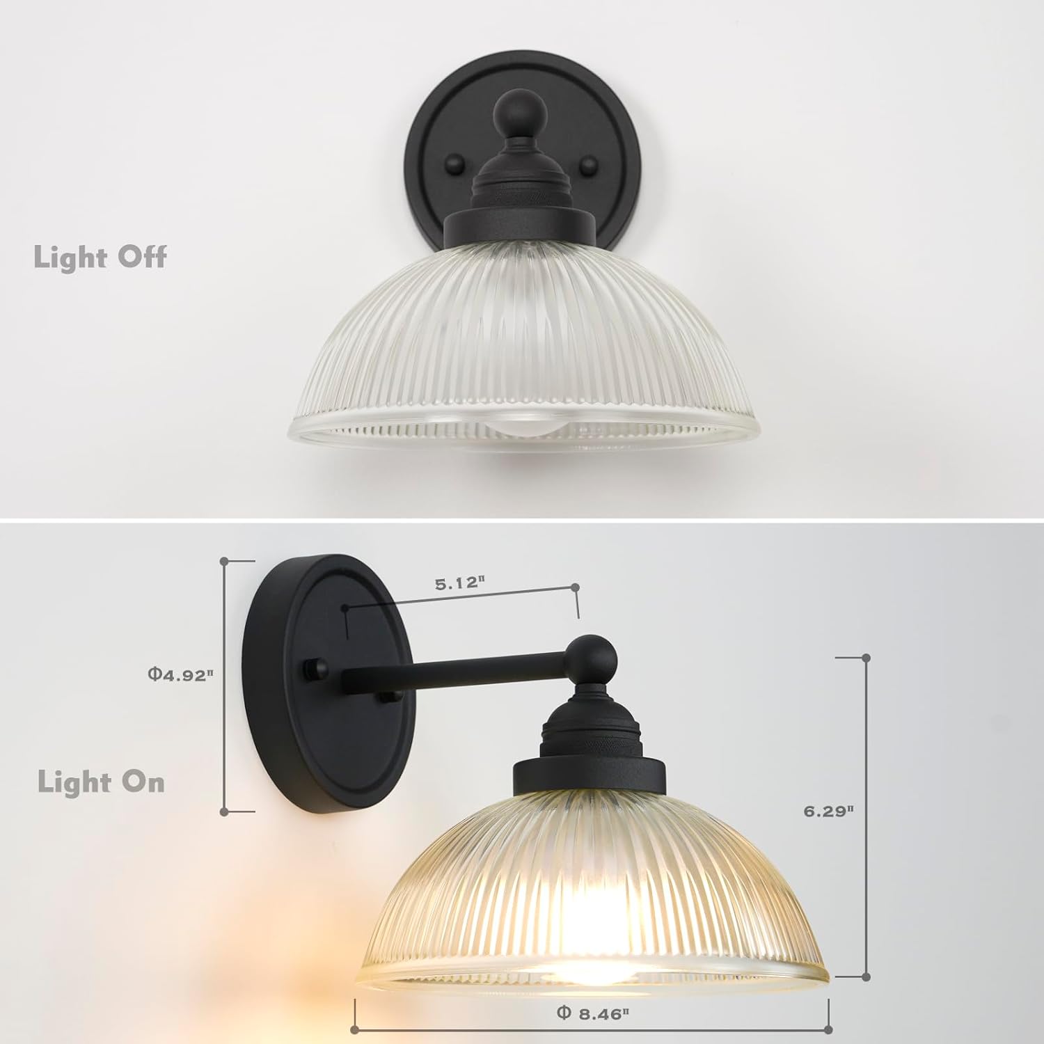 HEQIQEH Morden Rechargeable Battery Operated Industrial Wall Sconce with Clear Striped Glass Shade,Remote Control Wall Lamp, Modern Dimmable Indoor Wall Mount Light for Bedroom Living Room Restaurant