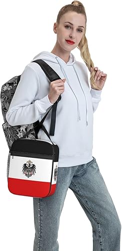 Miniatura 6 de Bolsa de almuerzo reutilizable con bandera del imperio alemán, bolsa de almuerzo aislada, bolsa de mano con asa desmontable, lonchera para comida