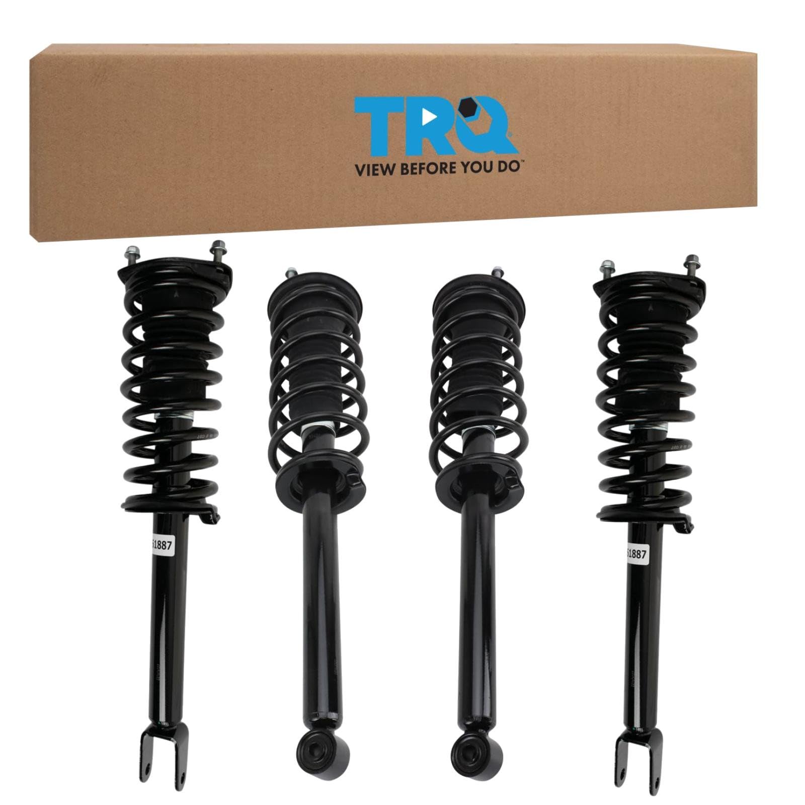 TRQ Shock &amp; Spring Assembly Set Compatible with 2007-2017 Lexus LS460
