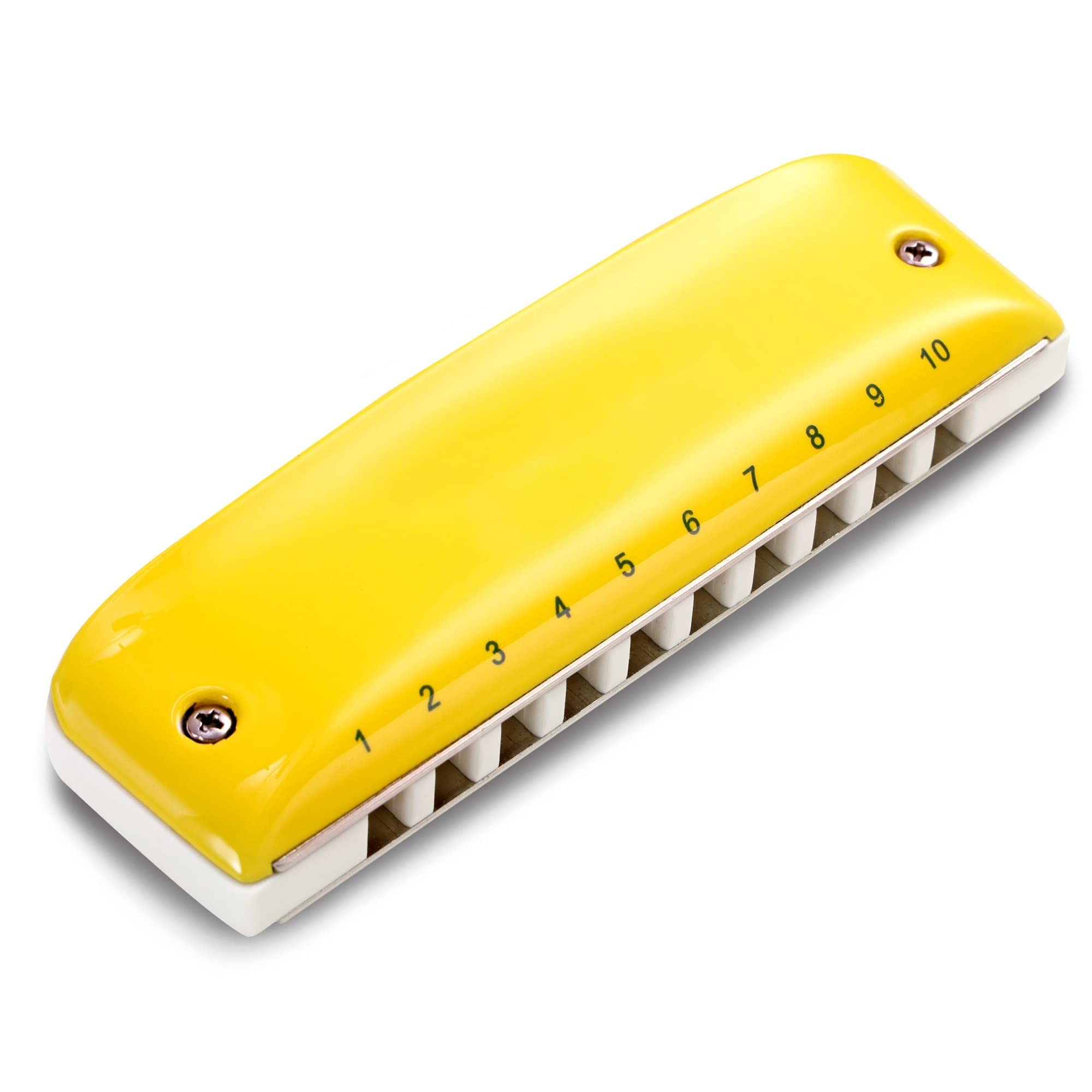 Copertine Gialle per Armonica A 10 Fori con Scatola per Gli Amanti della Musica per Studenti Principianti Armonica per Principianti (Color : B)