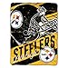 NFL Pittsburgh Steelers "Deep Slant" Micro-Raschel Throw, Black, 46 x 60-Inch