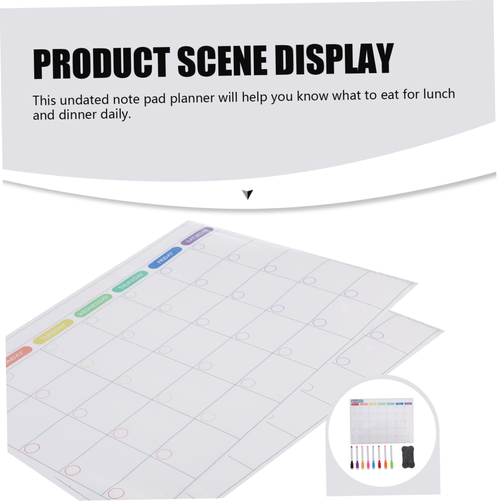 STOBOK 3sätze Magnetischer Abwischbarer Kühlschrankkalender Monats Und Wochenplaner Mit Magnetischer Rückseite Für Organisation Fitness Und Essensplanung