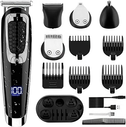 Cortadora de pelo para hombres, cortadora de pelo eléctrica profesional para hombres, cortadora de barba corporal, máquina de corte de pelo