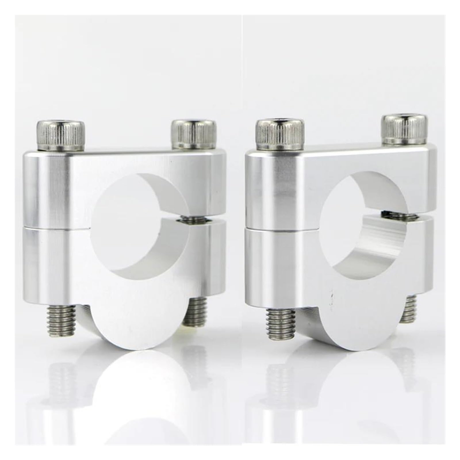 Handlebar Riser Fat Bar Risers Clamps Universal 28 Mm 1 1/8" Bars Riser Clamp(Silver Riser 20mm)