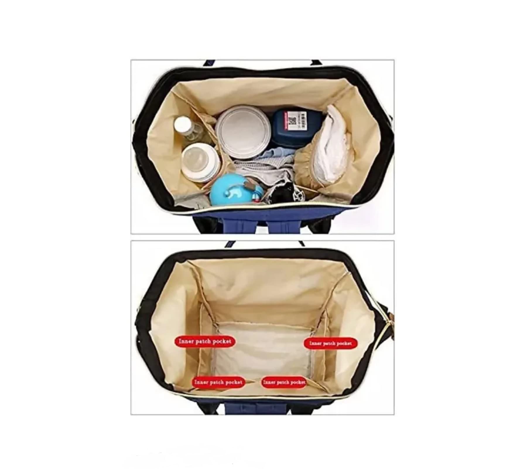 Duggu Kids Durable Nursing Maternity Diaper Backpack Tote Bag Mother Baby Mother Baby Diaper Nappy Changing Bag Travel Shoulder Bag (Navy)