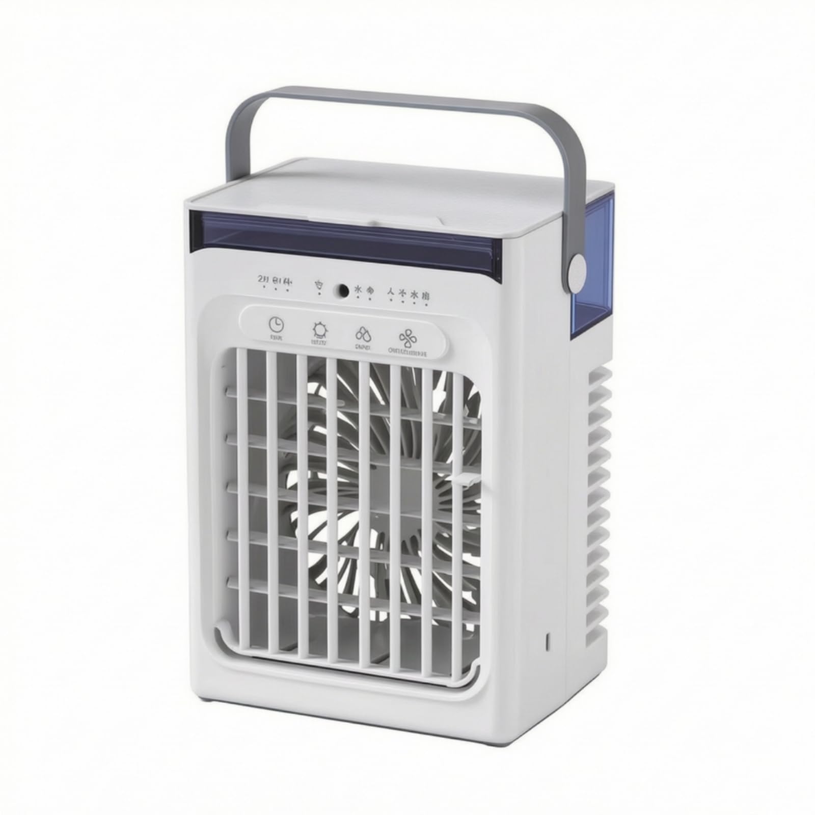 Gralara Raffrescatore Evaporativo Portatile da Tavolo Mini Condizionatore Portatile 3 in 1 Ventilatore con Luce LED per Scrivania, Ufficio, Dormitorio