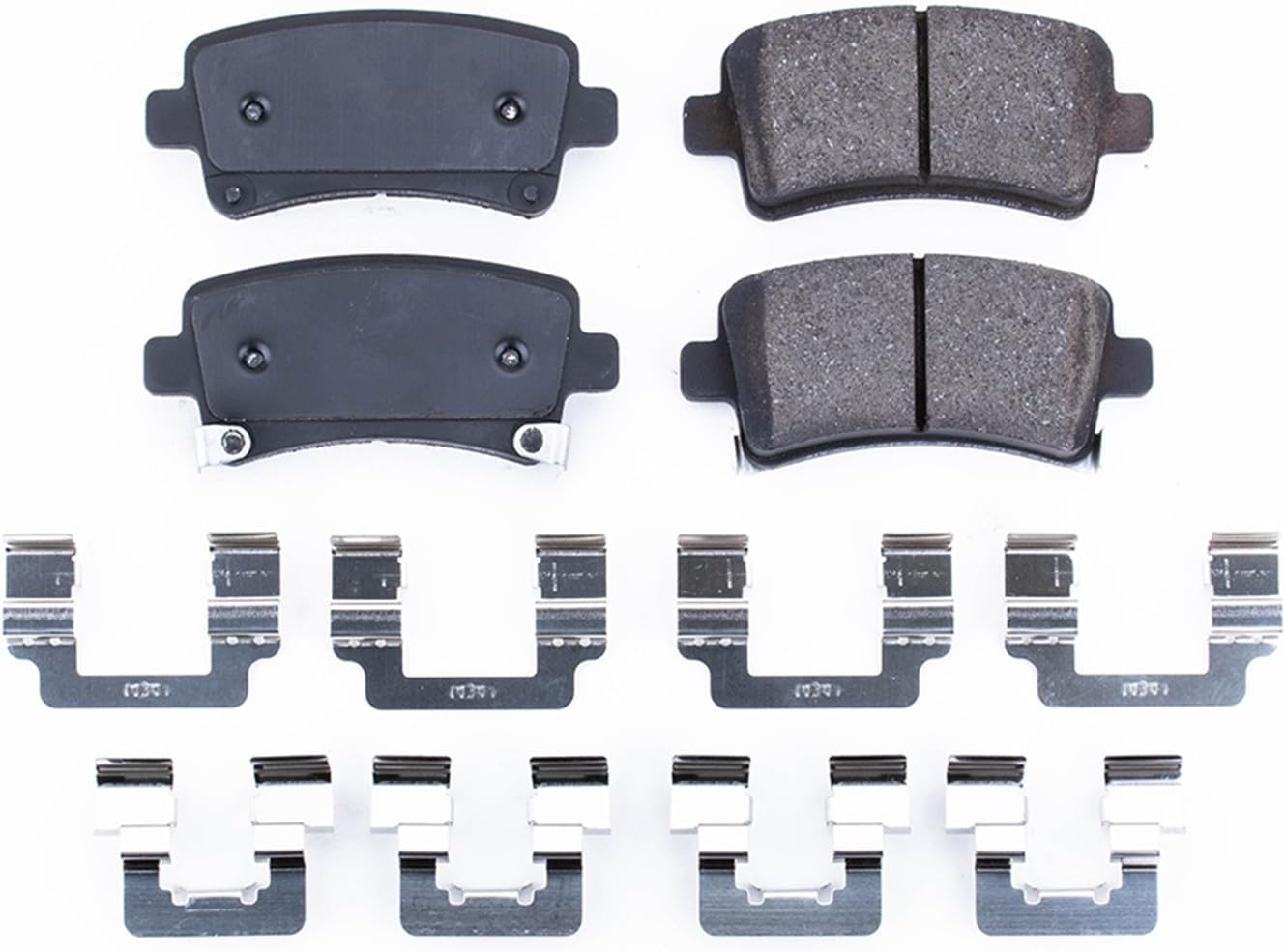 PowerStop Rear Brake Pads For Buick Allure 2010 |LaCrosse 2010-16 |Regal 2011-17 |Cadillac XTS 2013-19 |Chevrolet Impala 2014-20 - Z17 Ceramic Brake Pads With Installation Hardware, 17-1430