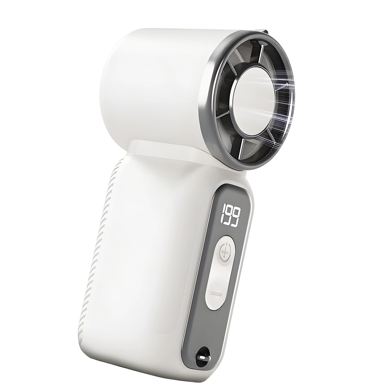 NMFLAB Portable Handheld Fan 199 Speed Small Cooling Quiet with Digital Display USB Rechargeable