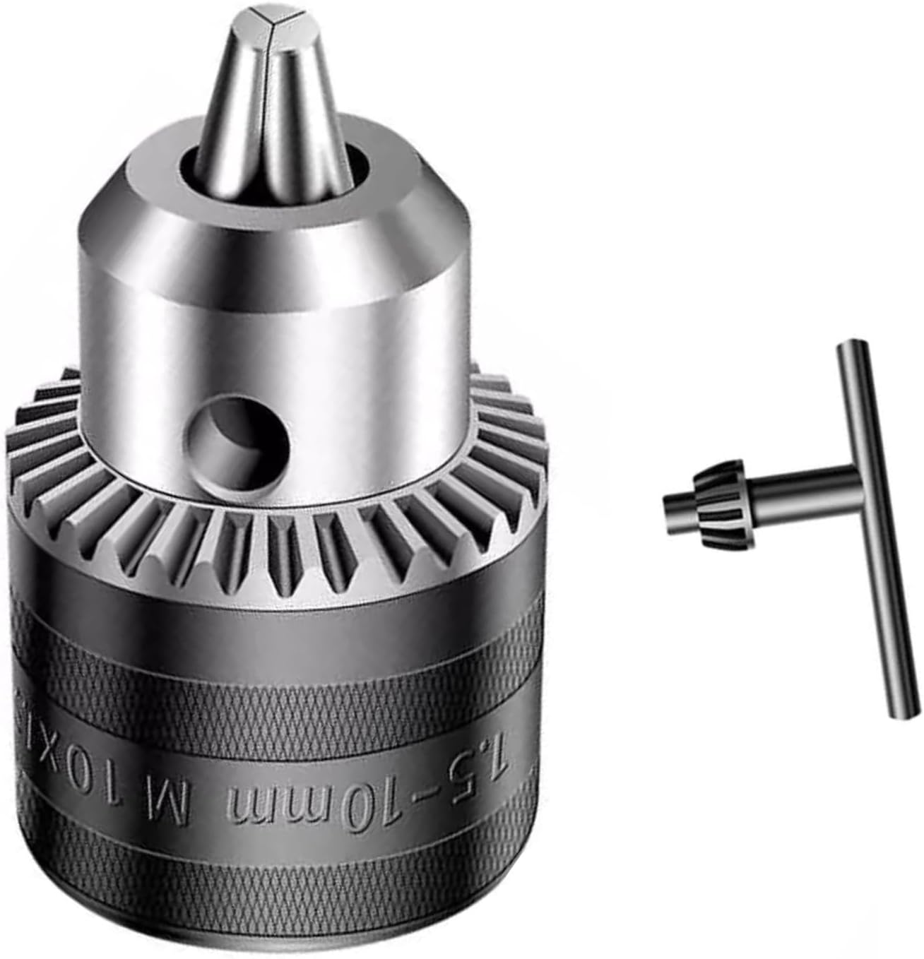 Drill Chuck Three-Jaw Design 1.5-10MM Clamping M10 Thread Spindle Screw for Angle Grinder Electric Drill Conversion