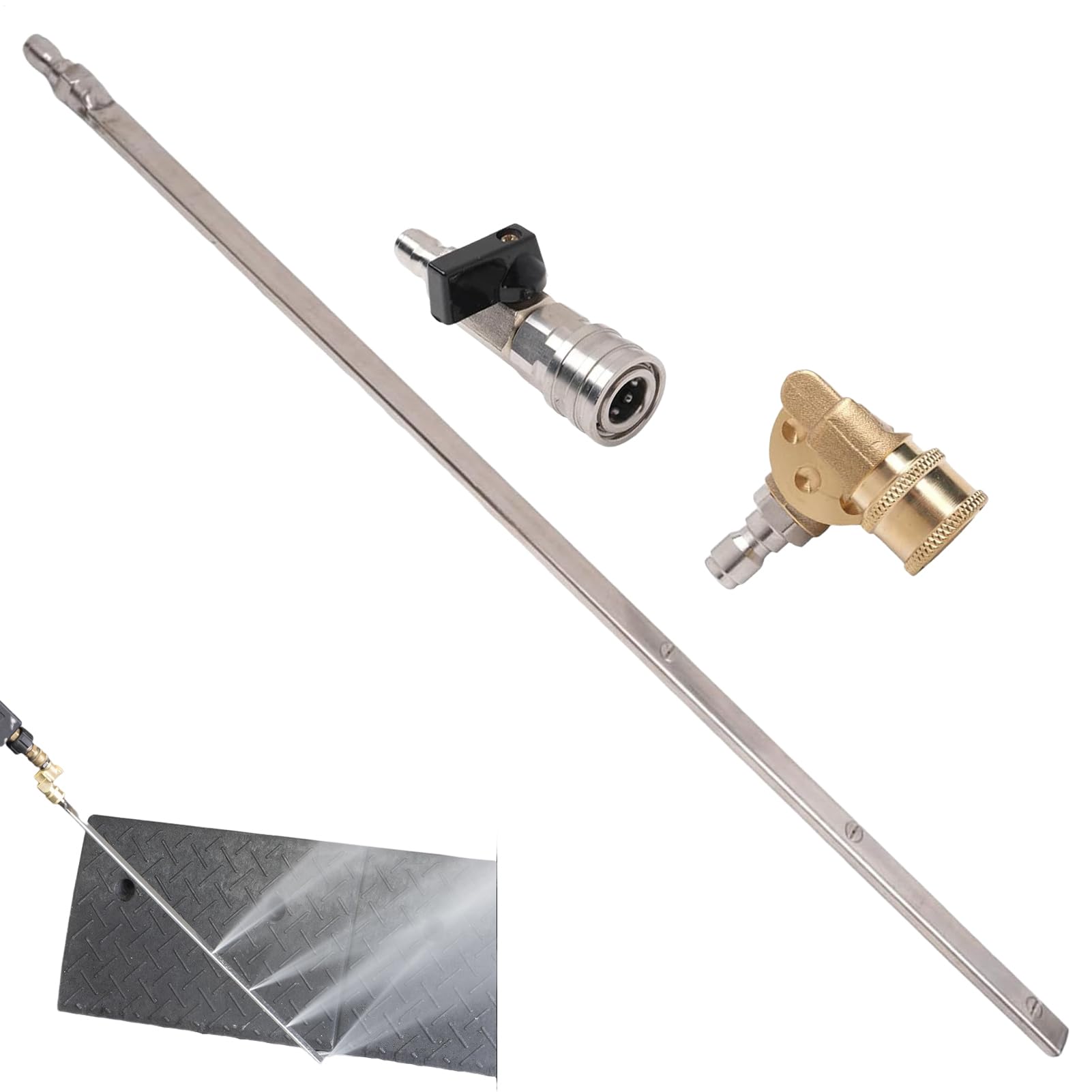 Asticello Per Pulizia Radiatori Aste per Pulizia Acqua Radiatori | Accessorio Per Pulizia Idropulitrice Serbatoio D'Acqua Per Grondaie Casa Veicoli Prato Vetri Finestre Patio