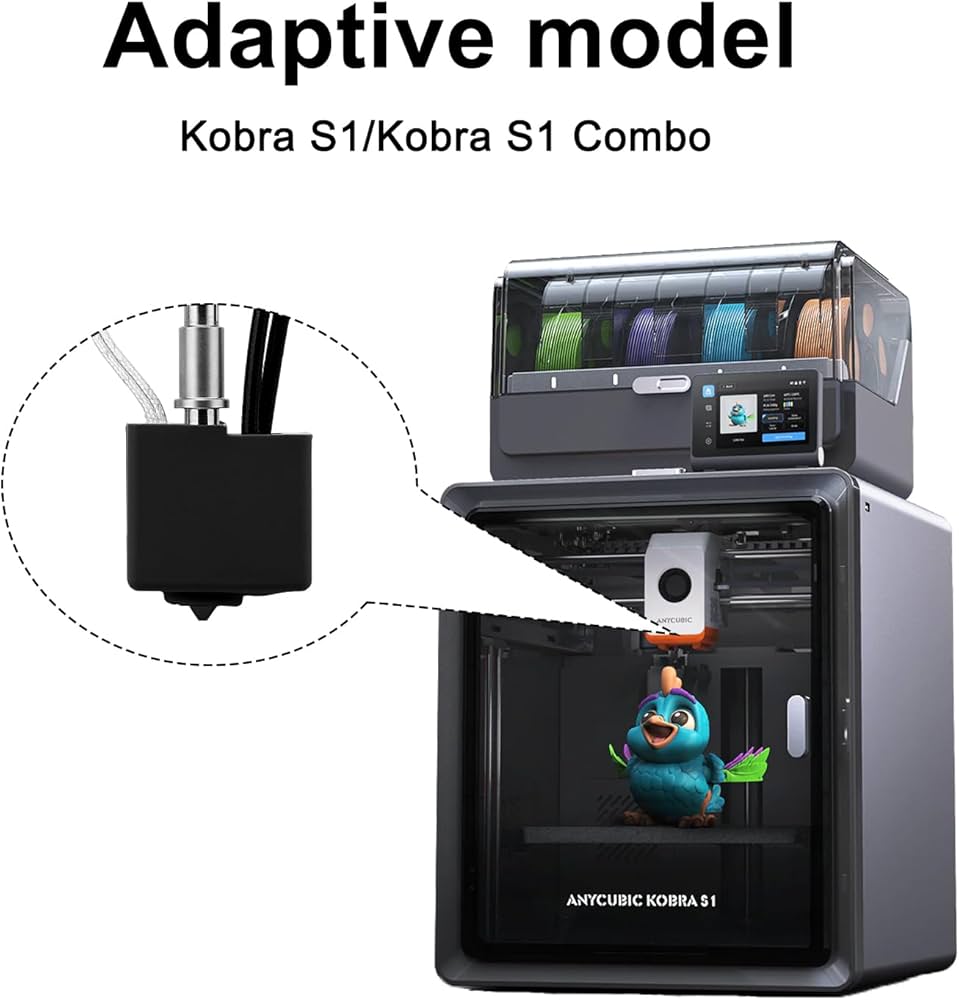 Kobra S1/S1 Combo 3D Printer Extruder 0.4mm Hotend kit with 0.2mm