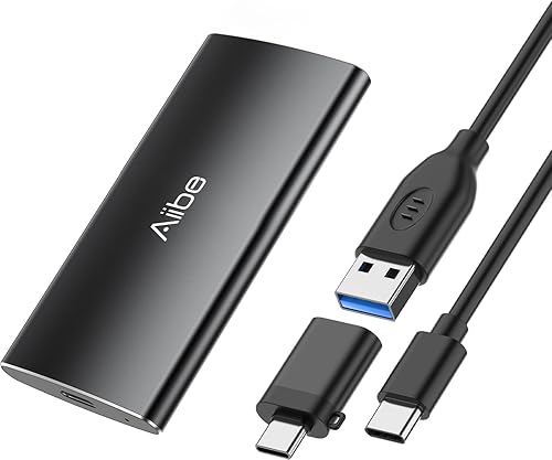 Miniatura 7 de Aiibe Disco duro externo SSD 256GB Disco duro externo USB C SSD portátil, hasta 500MBs, USB 3.1, unidad externa de estado sólido 256 GB para laptop,