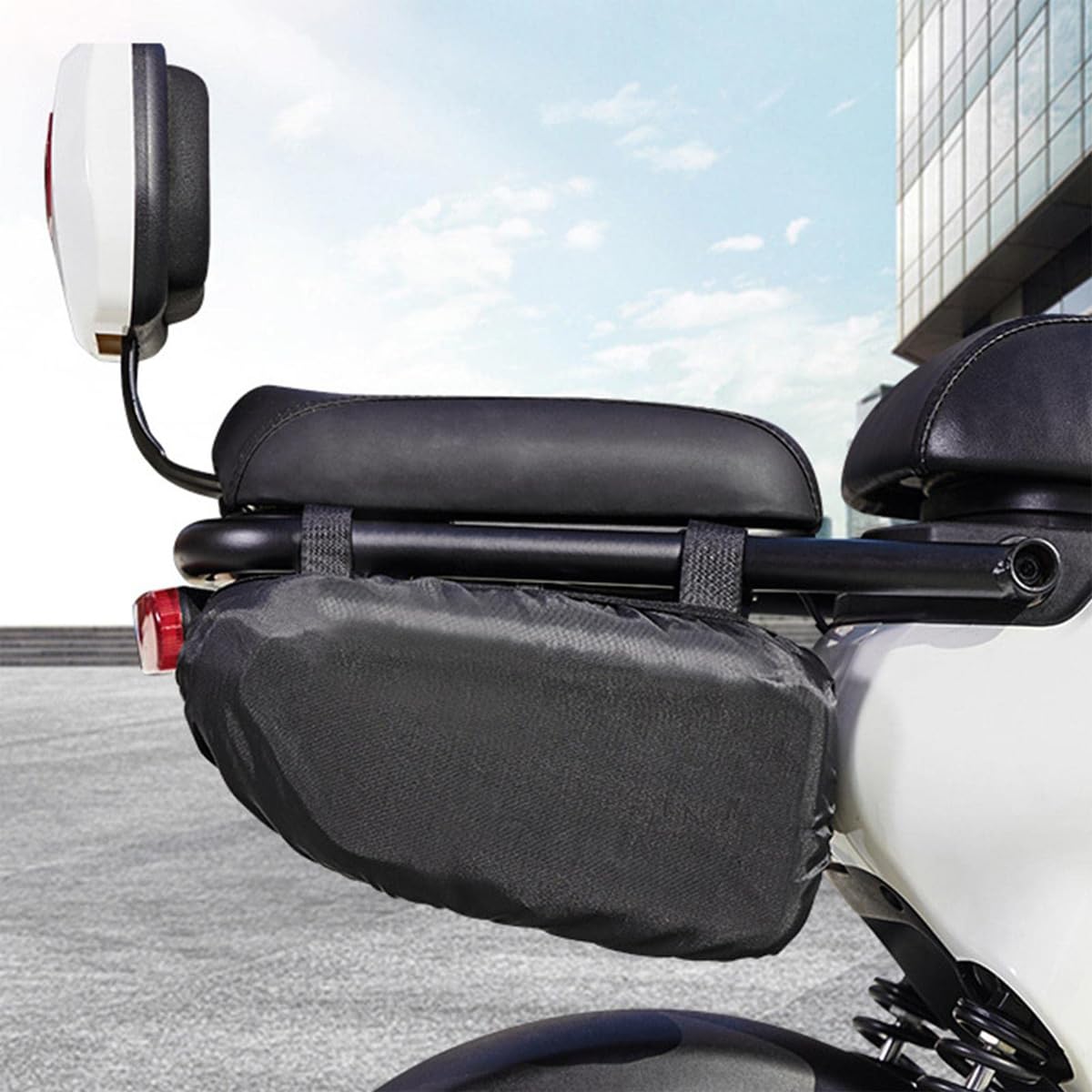 Sacoches de selle de moto 2 pièces, sacoches rigides en fibre de carbone, sacoches latérales imperméables en EVA 2 L avec sangles de fixation rapide pour expédition/tout-terrain
