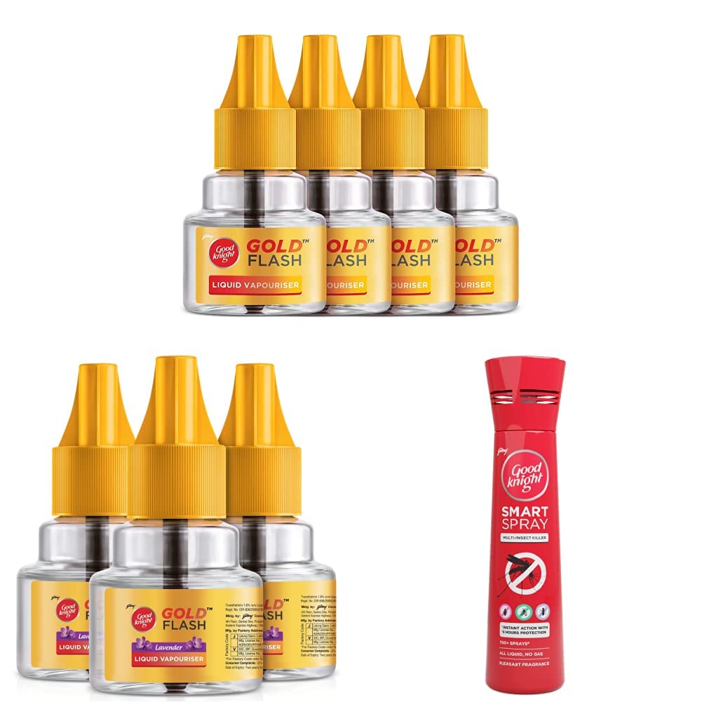 Good knight Flash, Mosquito Repellent Refill 45ml each (Pack of 4