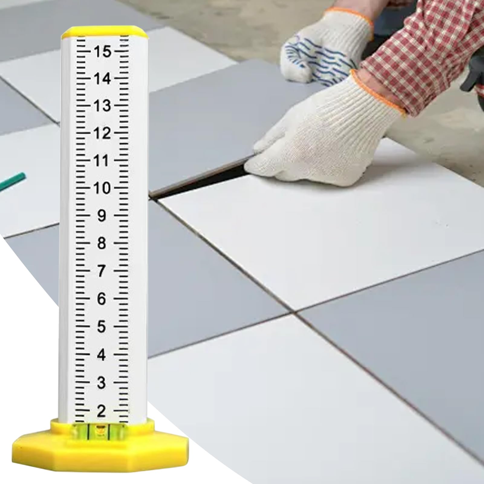 Strumento di livellamento – di bilanciamento del soffitto | Con misuratore magnetico & righello di precisione 'altezza doppio uso per giardinaggio, pareti, pavimento, garage, casa