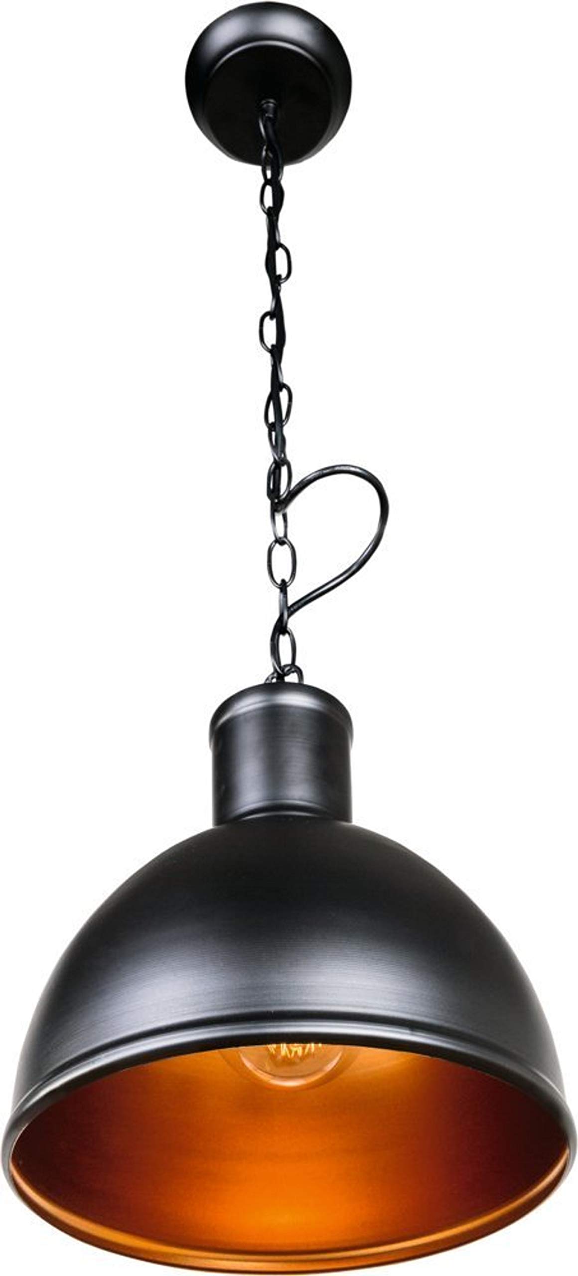 Heitronic Pendelleuchte Prag – Ø46,5 Cm, Schwarz, Metall, Höhenverstellbar Bis 134 Cm, E27