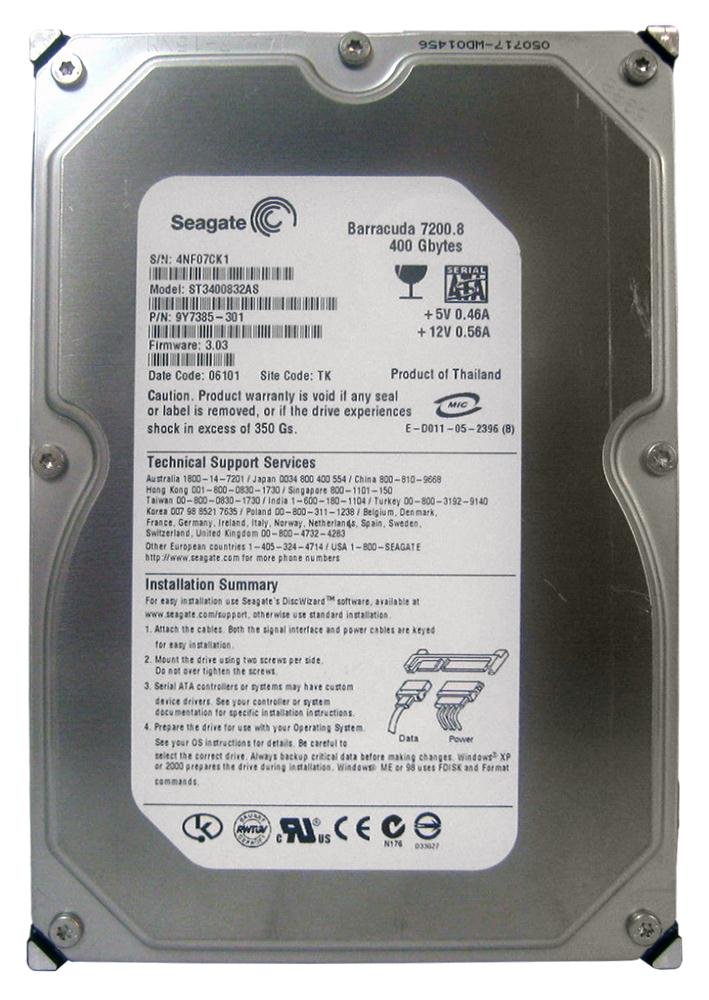 Amazon.com: Seagate Part # ST3400832AS, : Electronics