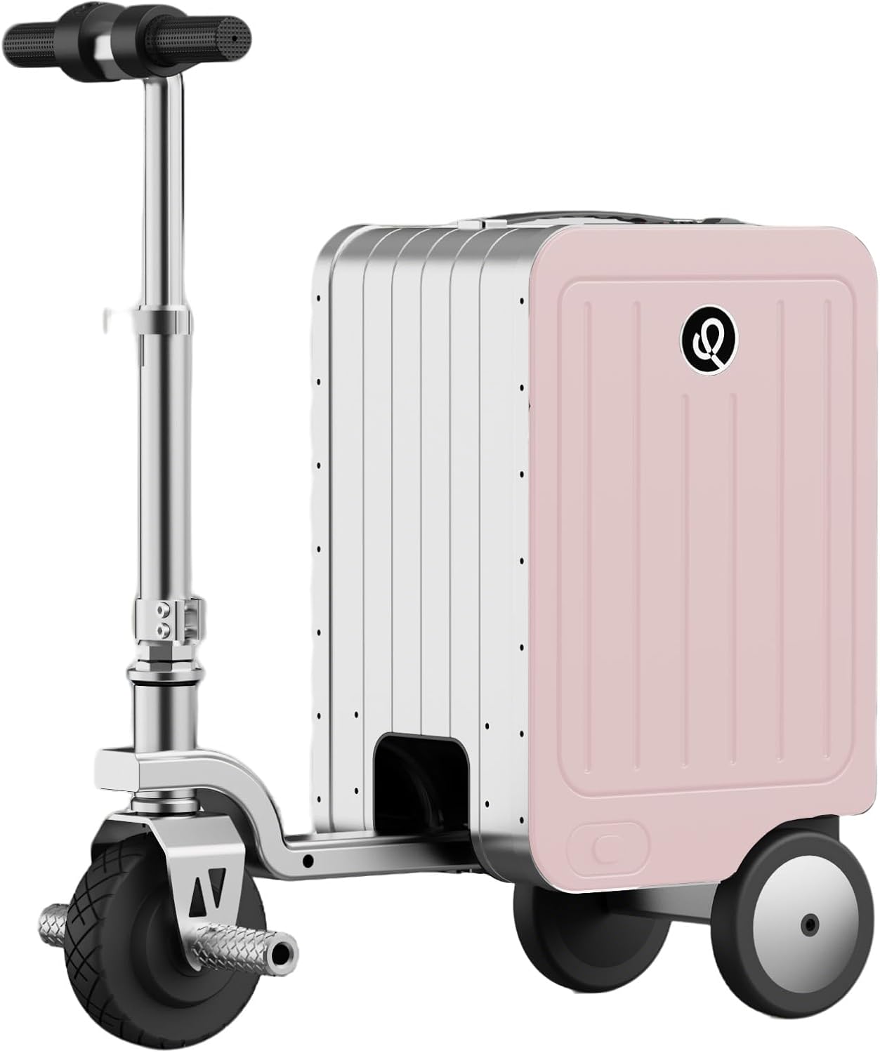 Electric Scooter Suitcase Smart Rideable Luggage 20" Motorized Suitcase Zipperless Carry-On Luggage for Travel, USB Port & TSA Lock