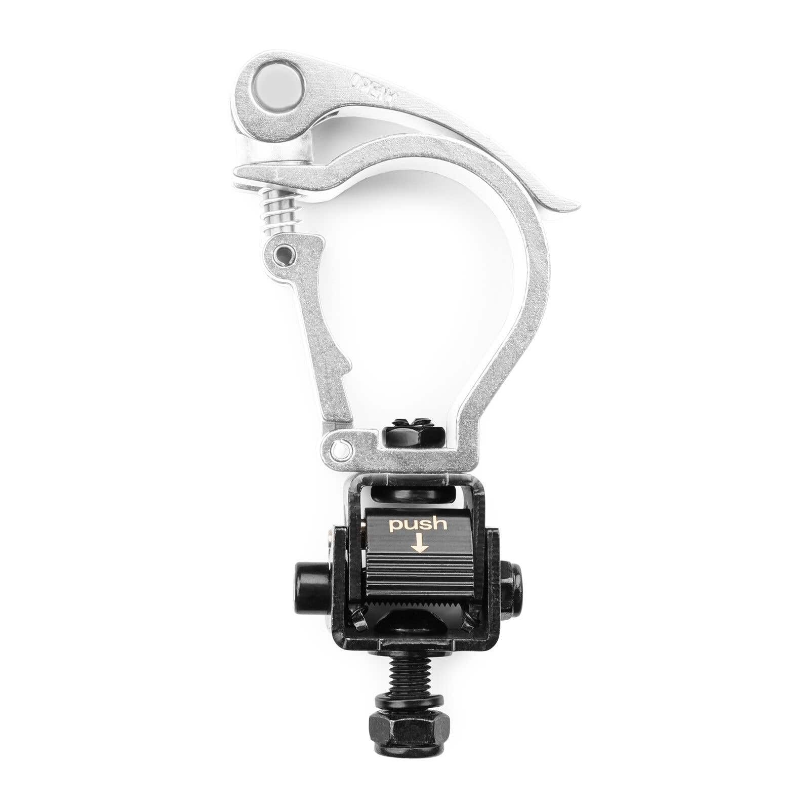 BeamZ BC50-50F Foldable Quick Release Aluminium Lighting Clamp Kit - High-Strength 100kg Truss Clamps for Stage, DJ & Event Lighting - Fits 48-51mm Diameter, M10 Lock Nut Included