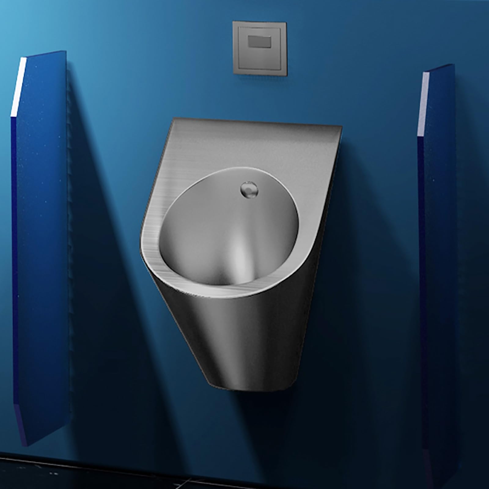 iumLeap Stainless Steel Urinals, Bar Urinals, Intelligent Induction Design, Urinals for Men Spill Proof, Garage Urinal, Urinals for Men Bathroom, Outdoor Toilet (Gris)