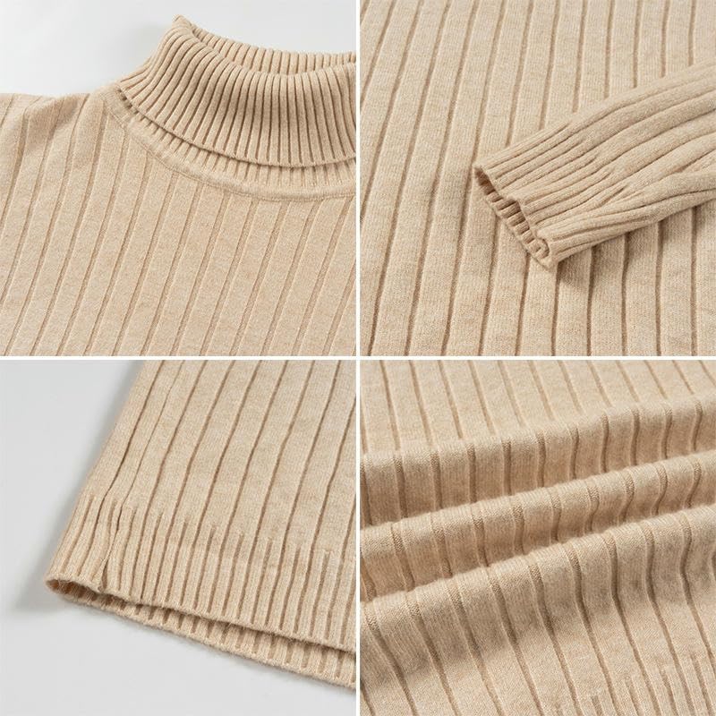 Pull col haut homme chaud et extensible tricot confortable automne
