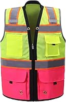 Vista 15 de Shine Bright Chaleco de seguridad – Alta visibilidad con correas reflectantes y bolsillos – Premium, suave, duradero y transpirable