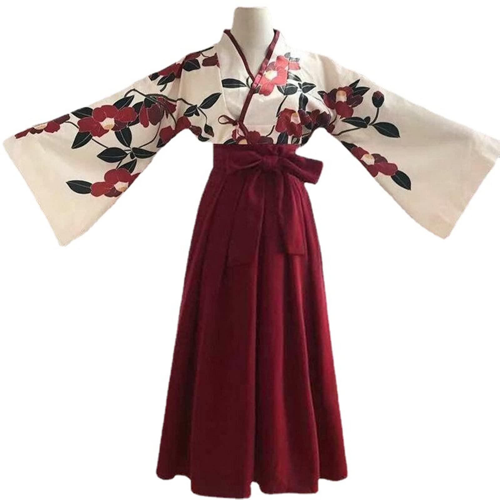 Amazon.co.jp: 大正ロマン 袴 和服 着物 和装 ドレス ロング