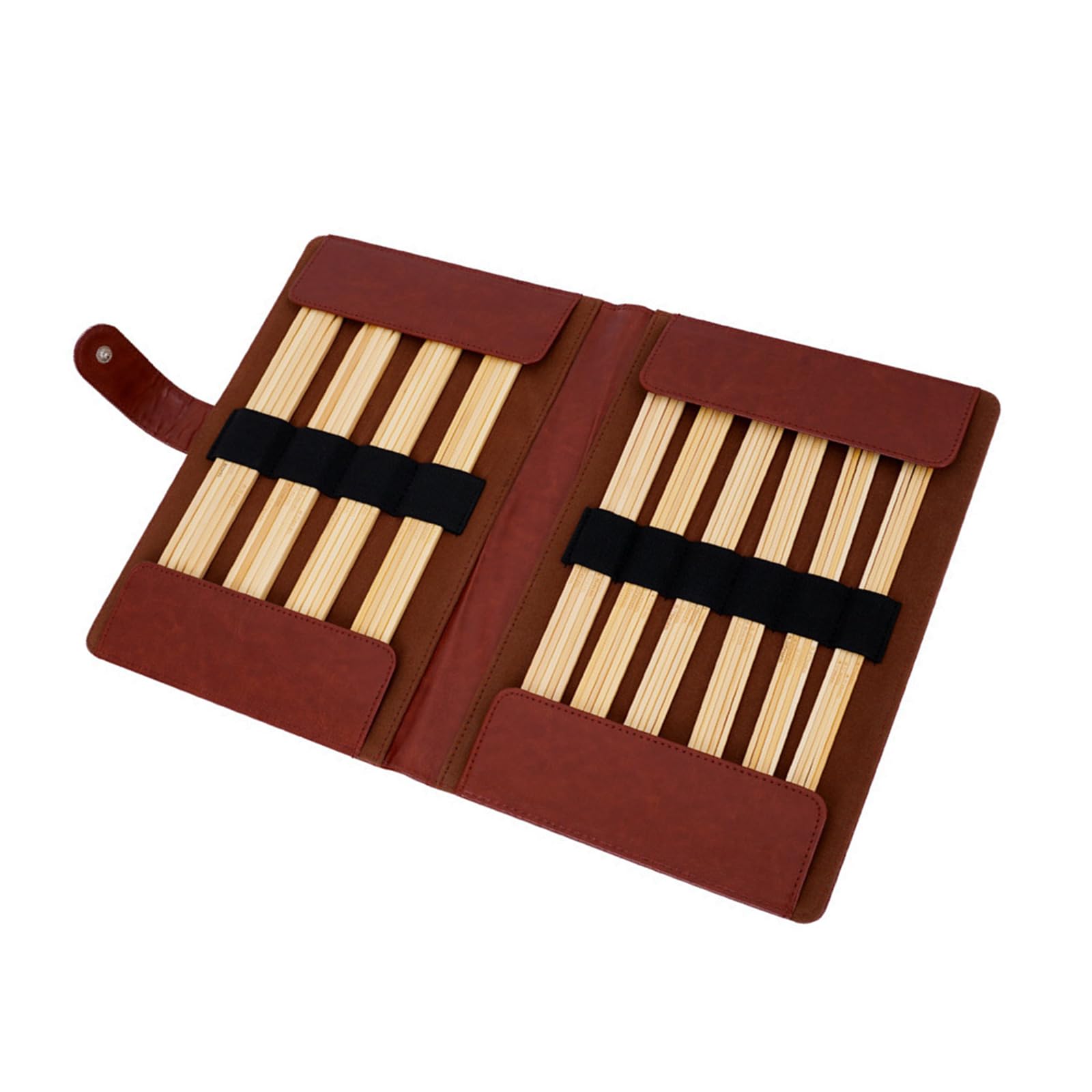 Wood Double Pointed Knitting Needle 20cm Long Straight Double Pointed with Case for Sweater Scarf Bag Beginner