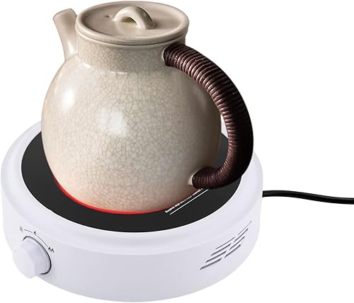 Miniatura 10 de Mini estufa eléctrica, placa caliente portátil de 700 W, 110 V, estufa eléctrica para hervir agua, hacer té y café, 8 x 2.8 pulgadas (negro)