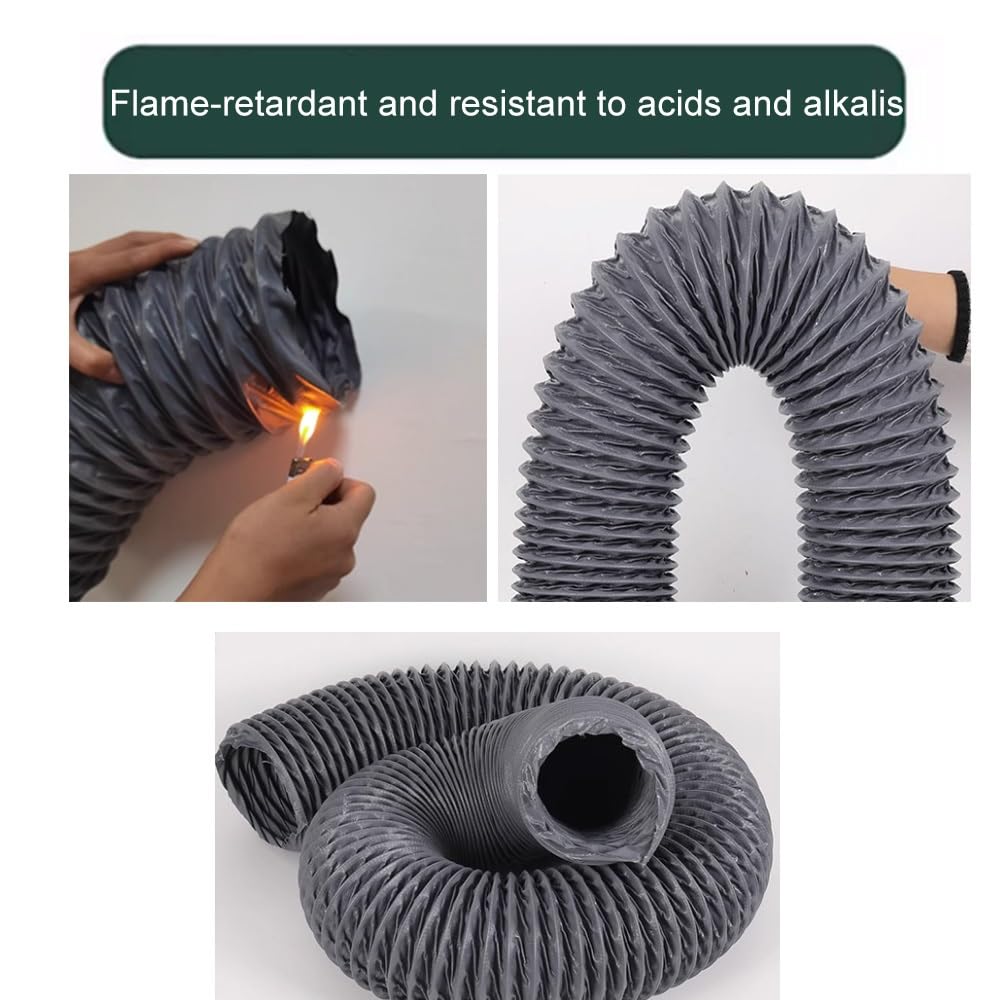 Tubo flessibile in nylon per asciugatrice, per cucina, bagno e serra, da 5 a 6 pollici, dimensioni: 8 m, lunghezza 125 mm di diametro