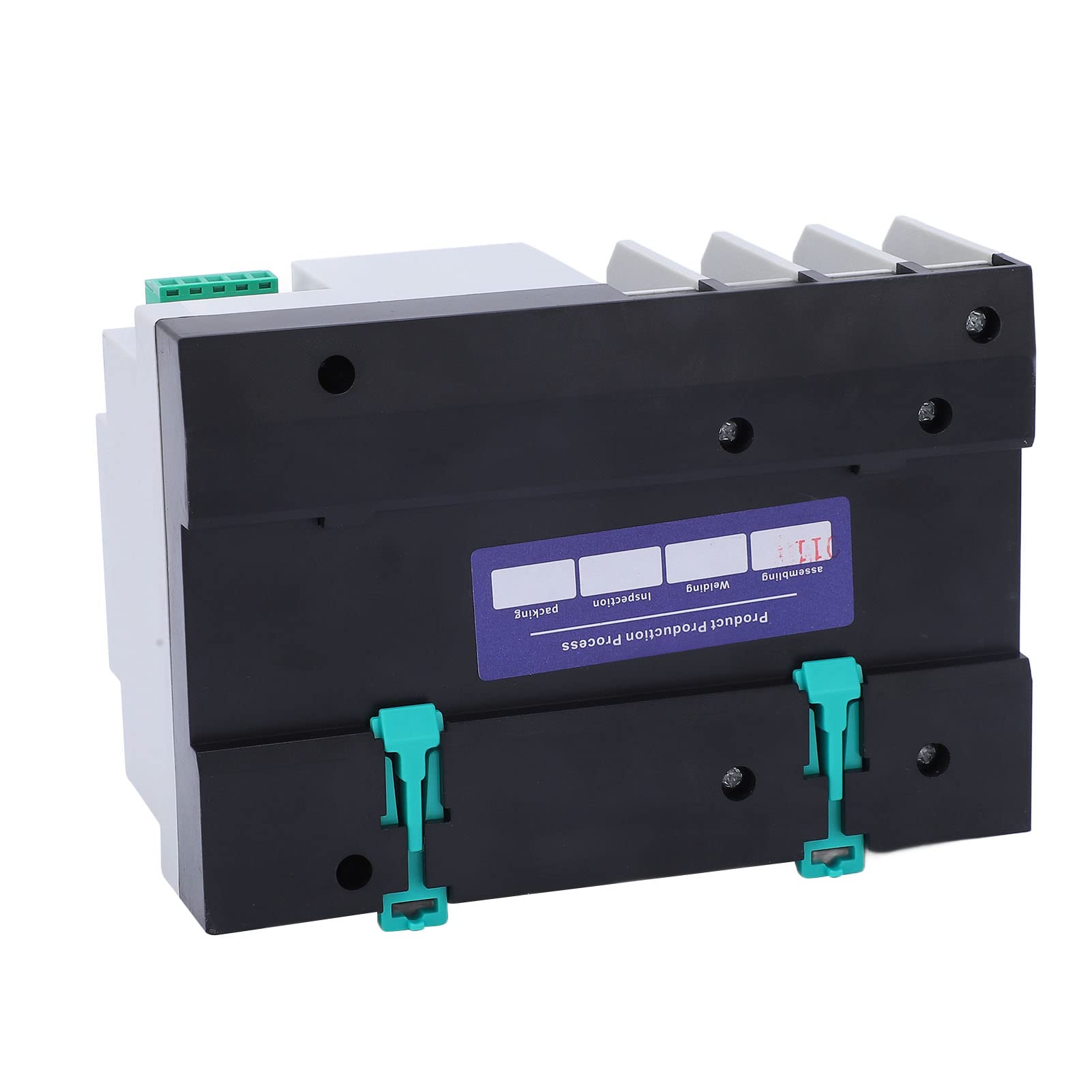 Dual Power Automatischer Transferschalter, AC 400V 4P 125A ATS PC Hutschiene Notstrom Netz Umschalter Lastumschalter Hutschiene Lastumschalter Kommunaler Strom Wechselrichter Solar Kommunaler Strom