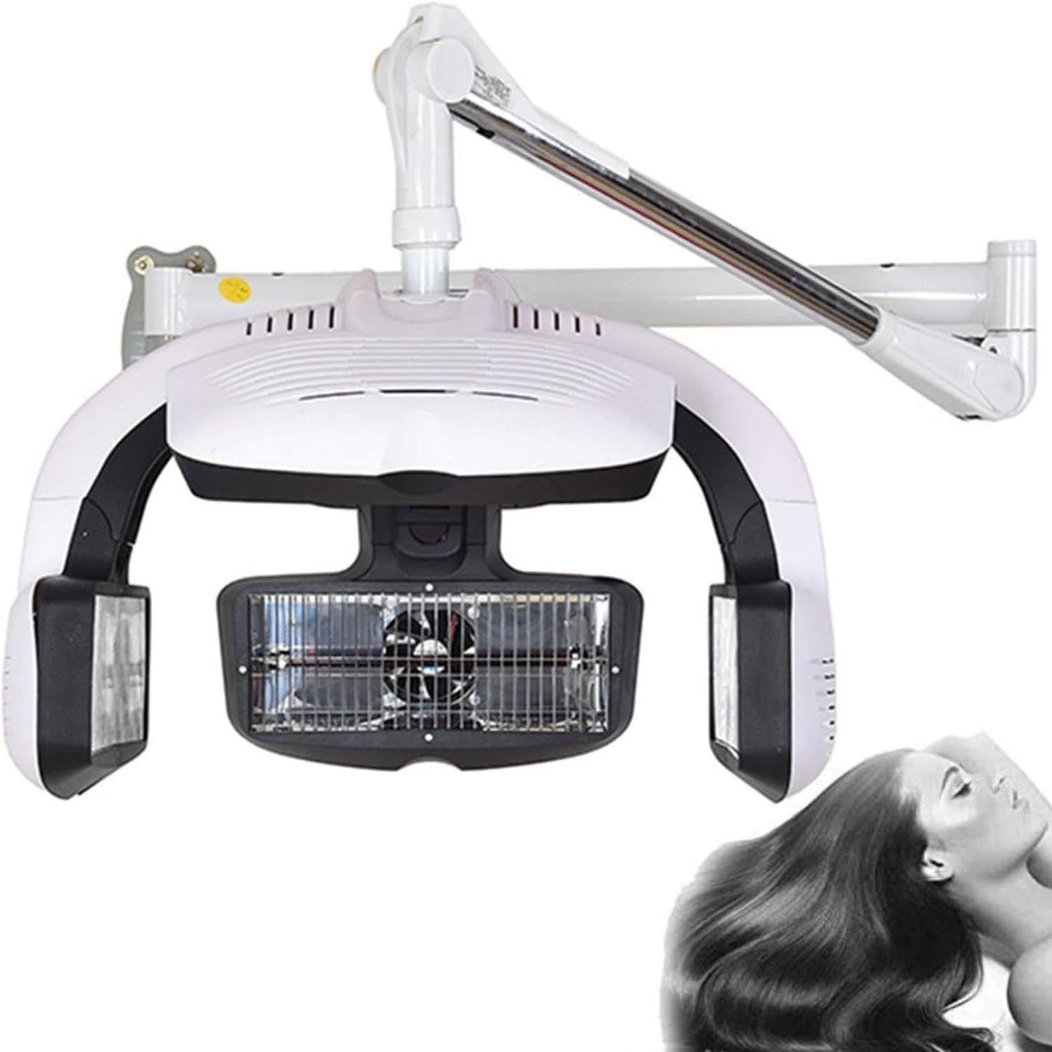 Processore Professionale Colorazione Dei Capelli, 1250 W Vaporizzatore A Infrarossi Per Capelli, Parete/Appoggio, Con Timer E Temperatura Regolabili, Asciugacapelli,Hanging