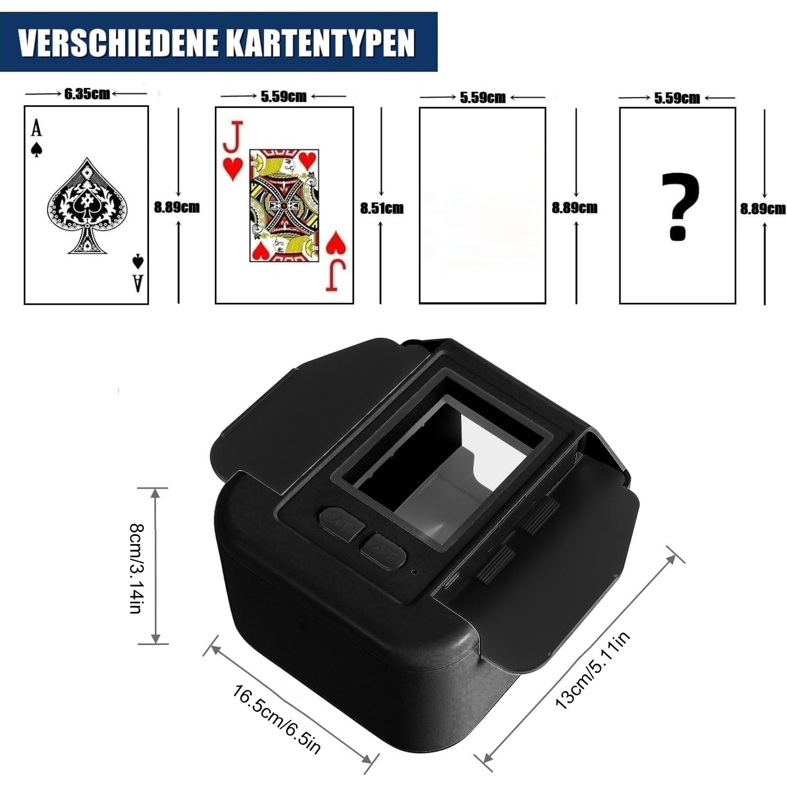 Mescolatore Automatico di Carte | Mescolatore Elettrico Di Carte Per 1 | 2 Mazzi Di Tarocchi,Strumento per Mescolare e Distribuire Mazzi di Tarocchi,per Famiglia Giochi Festa Picnic Campeggio Torneo