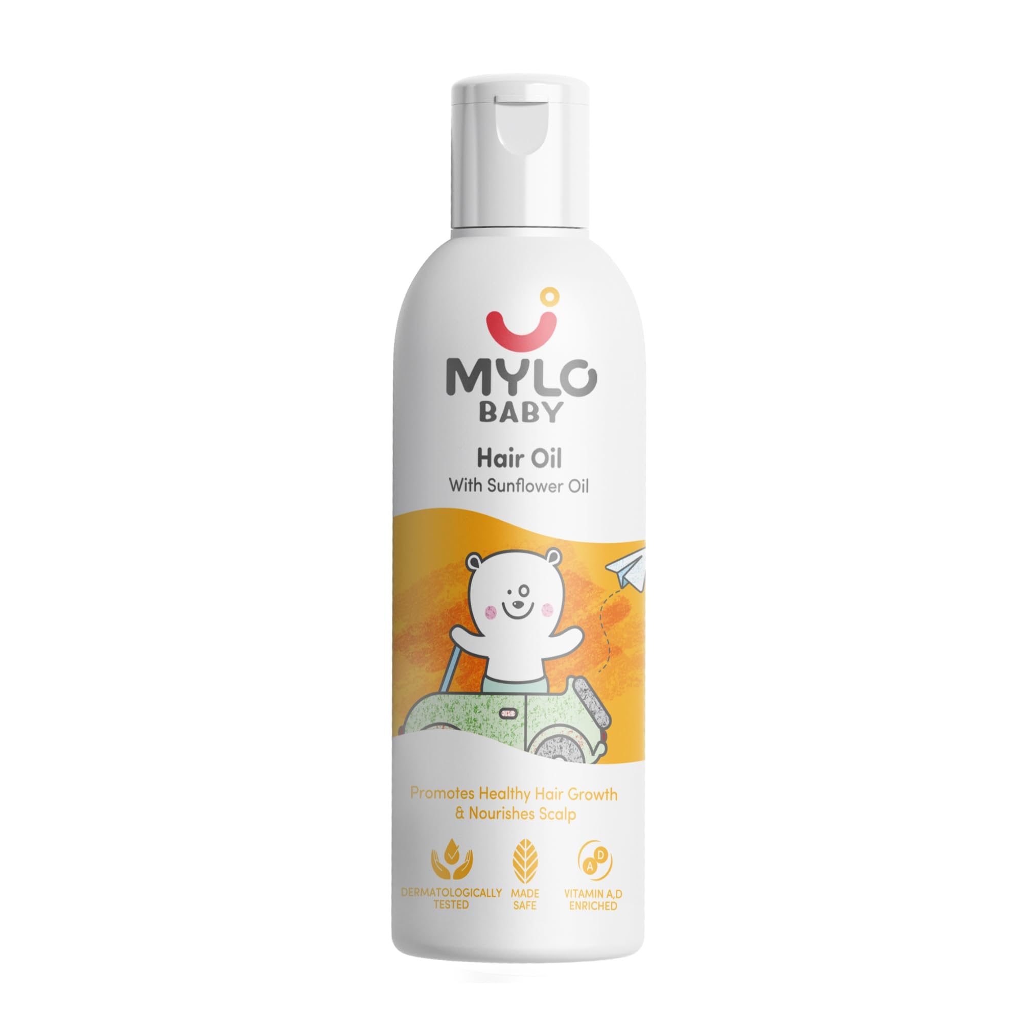 Mylo Baby Hair Oil 100 ml | Dermatologically Tested & Made Safe Certified | Promotes Hair Growth | Soothes dry scalp-image-19