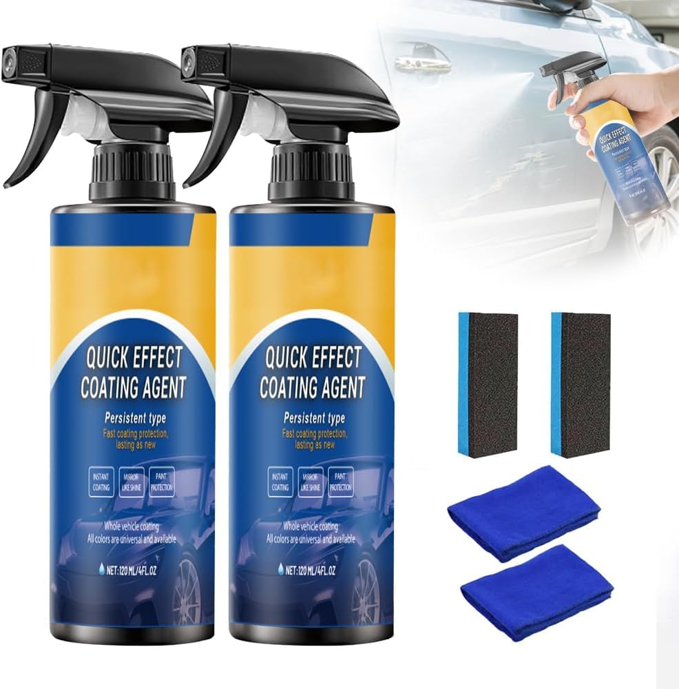 Nitvei Advanced Car Quick-Acting Coating Agent Spray, 2026 New Quick Effect Coating Agent for Car, Car Coating Spray for Shine and Protection, Car Coating Oil Film Emulsion Glass Cleaner (1Set) — view 7